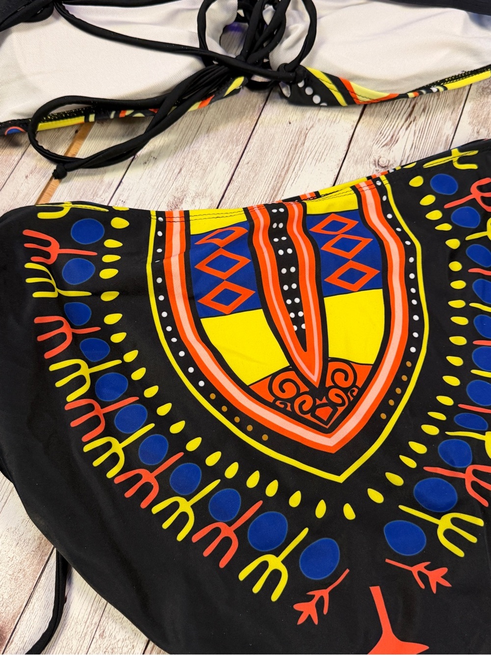 New Vibrant African Print Two-Piece Bikini Set - Picture 8 of 12